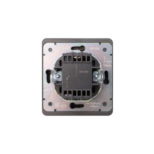 Выключатель 1-кл. СП ROUND MIELE 10А титан Kranz KR-78-0705-2