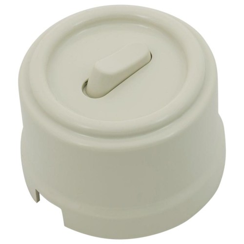 Выключатель 1-кл. ABS-пластик сл. кость Bironi B1-220-211