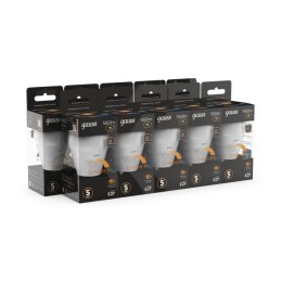 Лампа светодиодная Black 7Вт P45 шар 3000К тепл. бел. E27 560лм диммир. GAUSS 105102107-D