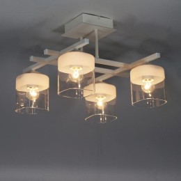 Светильник "Базиль" 141 (плафон 8420) НПБ 01-4х60-124 Е27 ИУ бел. муар Элетех 1005404677