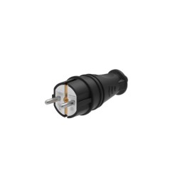 Вилка прямая MultiSet 16А 250В IP44 с заземл. каучук черн. SE MST4001BK