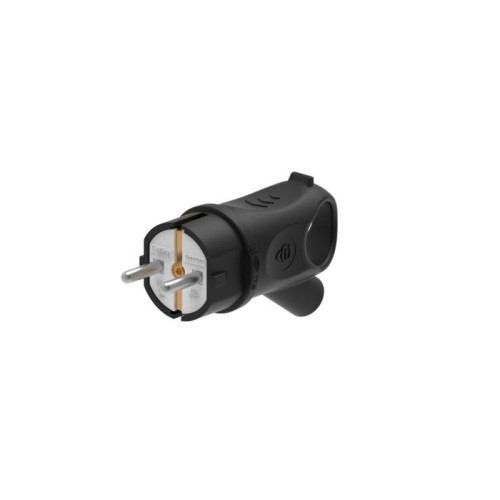 Вилка угловая MultiSet 16А 250В IP44 с заземл. каучук черн. SE MST1102BK