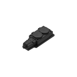 Колодка удлинителя 2-м MultiSet 16А 250В IP44 с заземл. каучук черн. SE MST4102BK