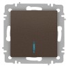 Выключатель 1-кл. СП Accent 6-102-08 10А IP20 250В с подсветкой AL/CU бронза Intro Б0063463