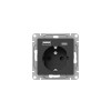 Розетка СП Эпика 16А с 2 USB-A+С с заземл. защ. шторки механизм черн. EKF UP1-SOB-111-USBA+USBC