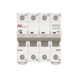 Выключатель автоматический модульный 4п L 40А 10кА AV-10 DC AVERES EKF mcb10-DC-4-40L-av
