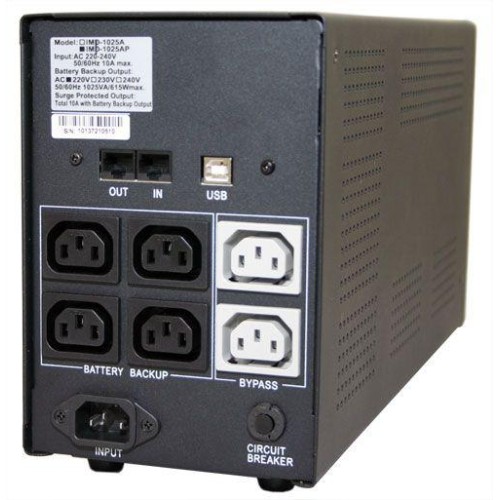 Источник бесперебойного питания Imperial IMP-1025AP 615Вт 1025В.А черн. POWERCOM 671477