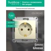 Розетка 1-м СП Glossa 16А IP20 с заземл. механизм беж. SE GSL000243