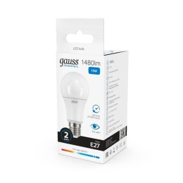 Лампа светодиодная Elementary 15Вт A60 грушевидная 6500К холод. бел. E27 1480лм GAUSS 23235