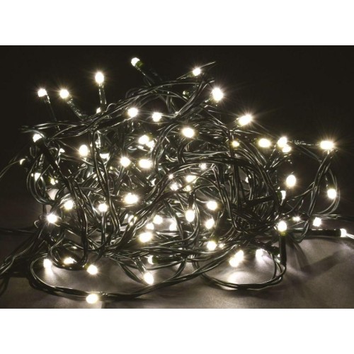 Гирлянда "Нить" 10м 100LED тепл. бел. IP20 провод зел. 230В с контроллером 8 режимов IEK LGDB110-1-1