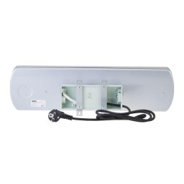 Обогреватель электрический инфракрасный панельный 1.5кВт с кварцевыми лампами в стальном корпусе с р