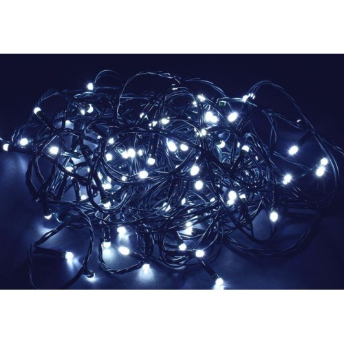 Гирлянда "Нить" 10м 100LED бел. IP20 провод зел. 230В с контроллером 8 режимов IEK LGDB110-2-100-10-
