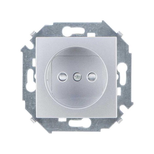 Розетка СП Simon 15 16А IP20 250В 2P без заземл. защ. шторки винтов. клеммы механизм алюм. Simon 159