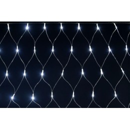 Гирлянда "Сеть" 1.5х1.5м 160LED бел. IP20 провод прозр. 230В с контроллером 8 режимов IEK LGDB410-2-