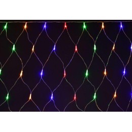 Гирлянда "Сеть" 1.5х1.5м 160LED RGB IP20 провод прозр. 230В с контроллером 8 режимов IEK LGDB410-3-1