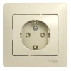 Розетка 1-м СП Glossa 16А IP20 с заземл. защ. шторки в сборе беж. SE GSL000244