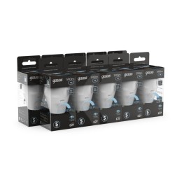 Лампа светодиодная Black 7Вт P45 шар 4100К нейтр. бел. E27 590лм диммир. GAUSS 105102207-D