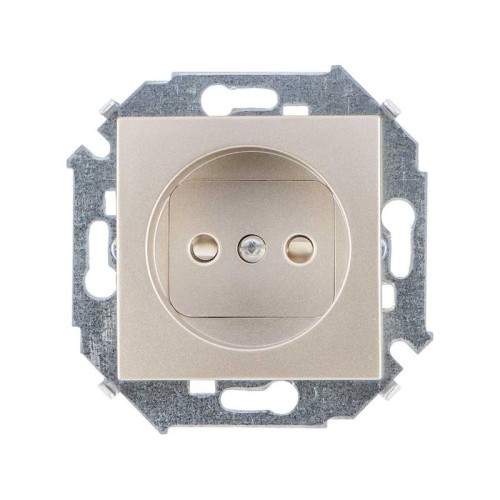 Розетка СП Simon 15 16А IP20 250В 2P без заземл. защ. шторки винтов. клеммы механизм шампань Simon 1