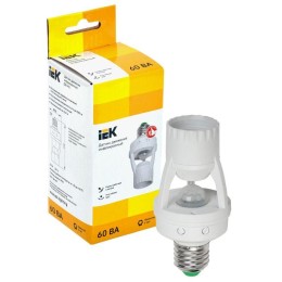 Датчик движения ДД 045 E27 60Вт угол обз. 360град. 6м IP20 бел. IEK LDD10-045-60-001