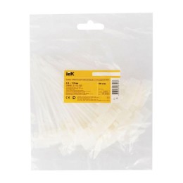 Хомут кабельный ХП1 2.5х110 нейл. бел. с таб. 20х13 (уп.100шт) IEK UHH61-3-110-100