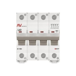 Выключатель автоматический модульный 4п L 63А 10кА AV-10 DC AVERES EKF mcb10-DC-4-63L-av