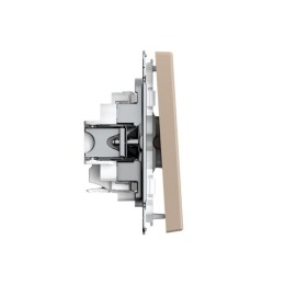 Выключатель кнопочный 1-кл. ArtGallery быстрозажим. клем. механизм песочн. SE GAL001215S