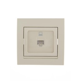 Розетка компьютерная СП Deriy RJ45 крем. LEZARD 702-0303-139