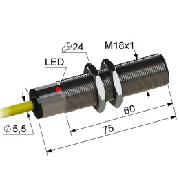 Выключатель бесконтактный PS2-18M75-5B74-K (ВБ2.18М75.5.7.2.К ВБ2.18М.75.5.7.4.К) МЕГА-К A8010-02835