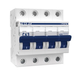 Выключатель автоматический модульный 4п C 63А 6кА PRIZMA TOKOV Electric TKE-PZ60-MCBI-4-63-C