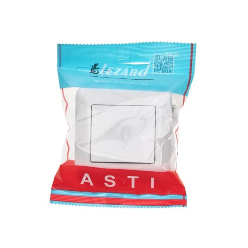 Переключатель проходной 1-кл. 1п СП ASTI 10А IP20 в сборе бел. LEZARD 7081-0202-105