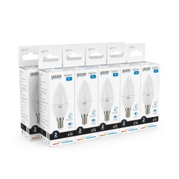 Лампа светодиодная Elementary 8Вт свеча 6500К холод. бел. E14 560лм GAUSS 33138