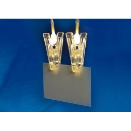 Гирлянда светодиодная ULD-S0200-010/STB/2AA WARM WHITE IP20 CLIPS на батарейках 2AA (не в компл.) «П