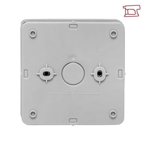 Коробка распределительная КМР-030-035 85х85х40 IP54 с крышкой для прямого монтажа без мембранных вво