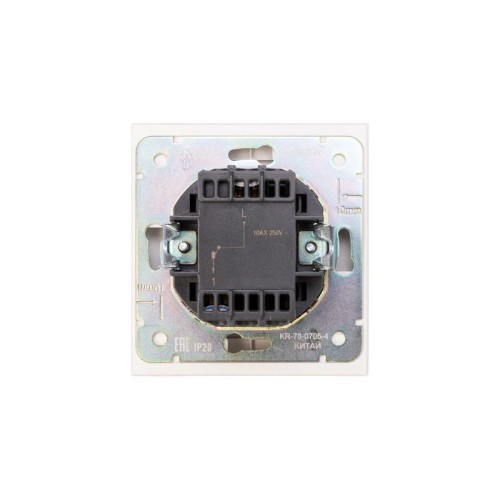 Выключатель 1-кл. СП STRONG MIELE 10А жемчуж. Kranz KR-78-0705-4