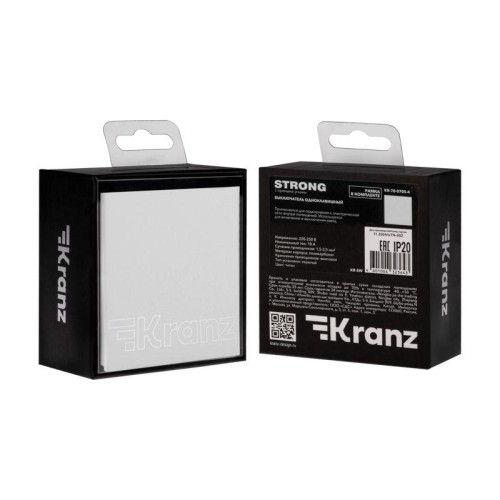 Выключатель 1-кл. СП STRONG MIELE 10А жемчуж. Kranz KR-78-0705-4