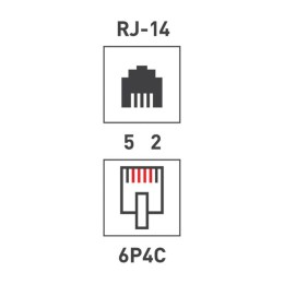 Джек тел. 6P-4C (уп.100шт) PROCONNECT 05-1012-3