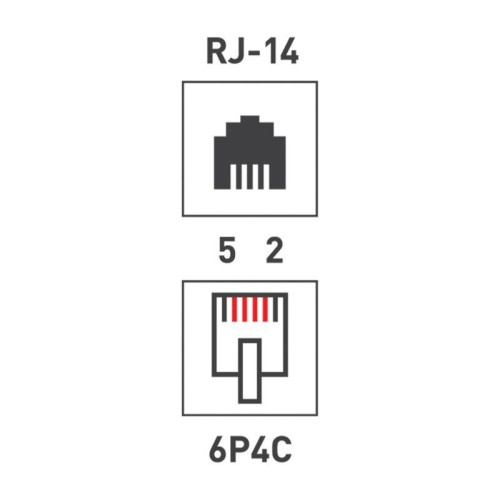 Джек тел. 6P-4C (уп.100шт) PROCONNECT 05-1012-3