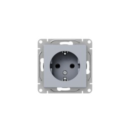 Розетка СП Эпика 16А с заземл. без защ. шторок механизм алюм. EKF UP1-SOA-110