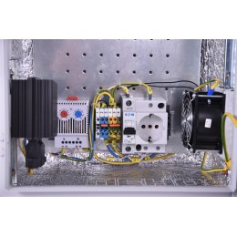 Шкаф серверный уличный всепогодный настенный укомплект. Эконом ШТВ-НЭ-3.3.21-3ВВА-Т1 7U 300х210мм пе