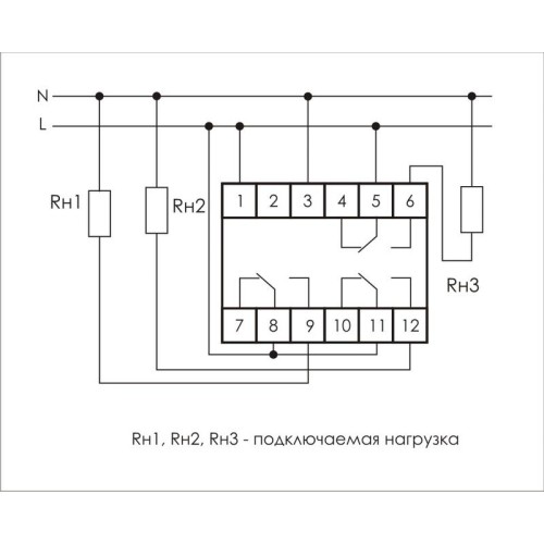 Реле многофункциональное PCU-530 (1 модуль; монтаж на DIN-рейке 100-264В AC/DC 3х8А 3NO/NC IP20) F&F