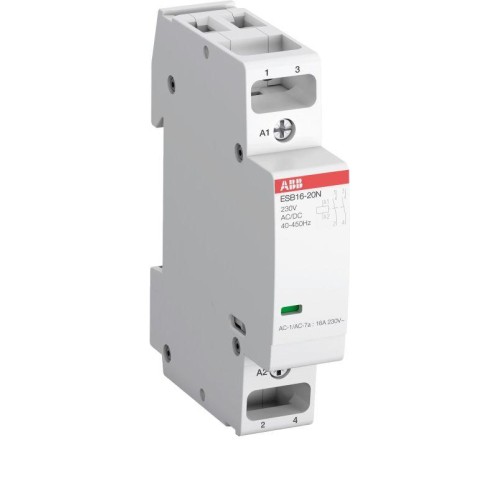 Контактор ESB16-20N-06 модульный (16А АС-1 2НО) катушка 230В AC/DC ABB 1SBE111111R0620