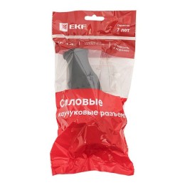 Вилка прямая 32А 3P+PE  380В IP44 каучук Basic EKF RPS-021-32-380-44