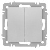 Выключатель 2-кл. СП Accent 6-104-03 10А IP20 250В AL/CU алюм. Intro Б0063484