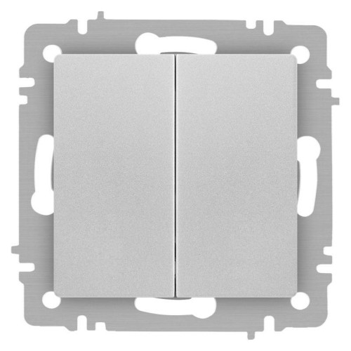 Выключатель 2-кл. СП Accent 6-104-03 10А IP20 250В AL/CU алюм. Intro Б0063484