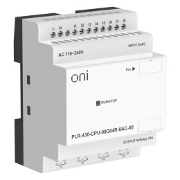 Модуль ЦПУ ПЛК 430 8 DI 4 RO 220В AC без экрана ONI PLR-430-CPU-08D04R-0AC-00