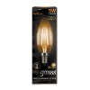 Лампа светодиодная филаментная Black Filament 5Вт свеча 2700К тепл. бел. E14 420лм GAUSS 103801105