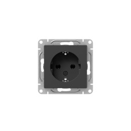 Розетка СП Эпика 16А с заземл. без защ. шторок механизм черн. EKF UP1-SOB-110