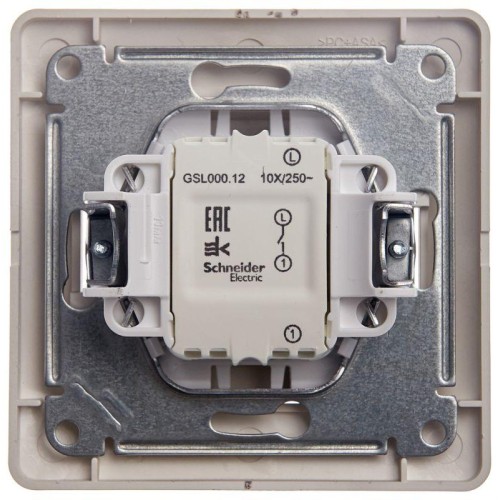Выключатель 1-кл. СП Glossa 10А IP20 (сх. 1) 10AX в сборе платина SE GSL001212