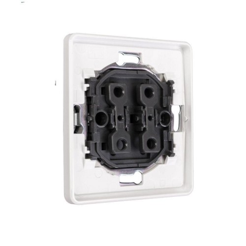 Выключатель 2-кл. СП ROUND MIELE 10А перламутр Kranz KR-78-0706-1