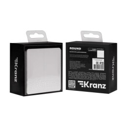 Выключатель 2-кл. СП ROUND MIELE 10А перламутр Kranz KR-78-0706-1